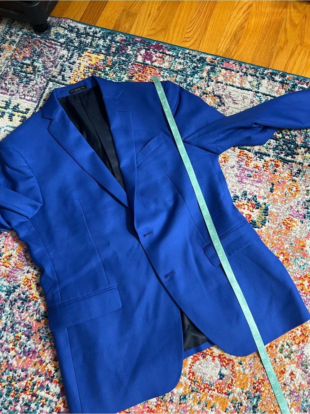 John Varvatos‎ 100% Wool Bold Royal Blue Two-Button Sport Coat Blazer